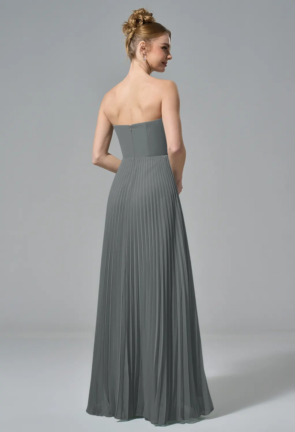 Steel Gray Bridesmaid Dresses