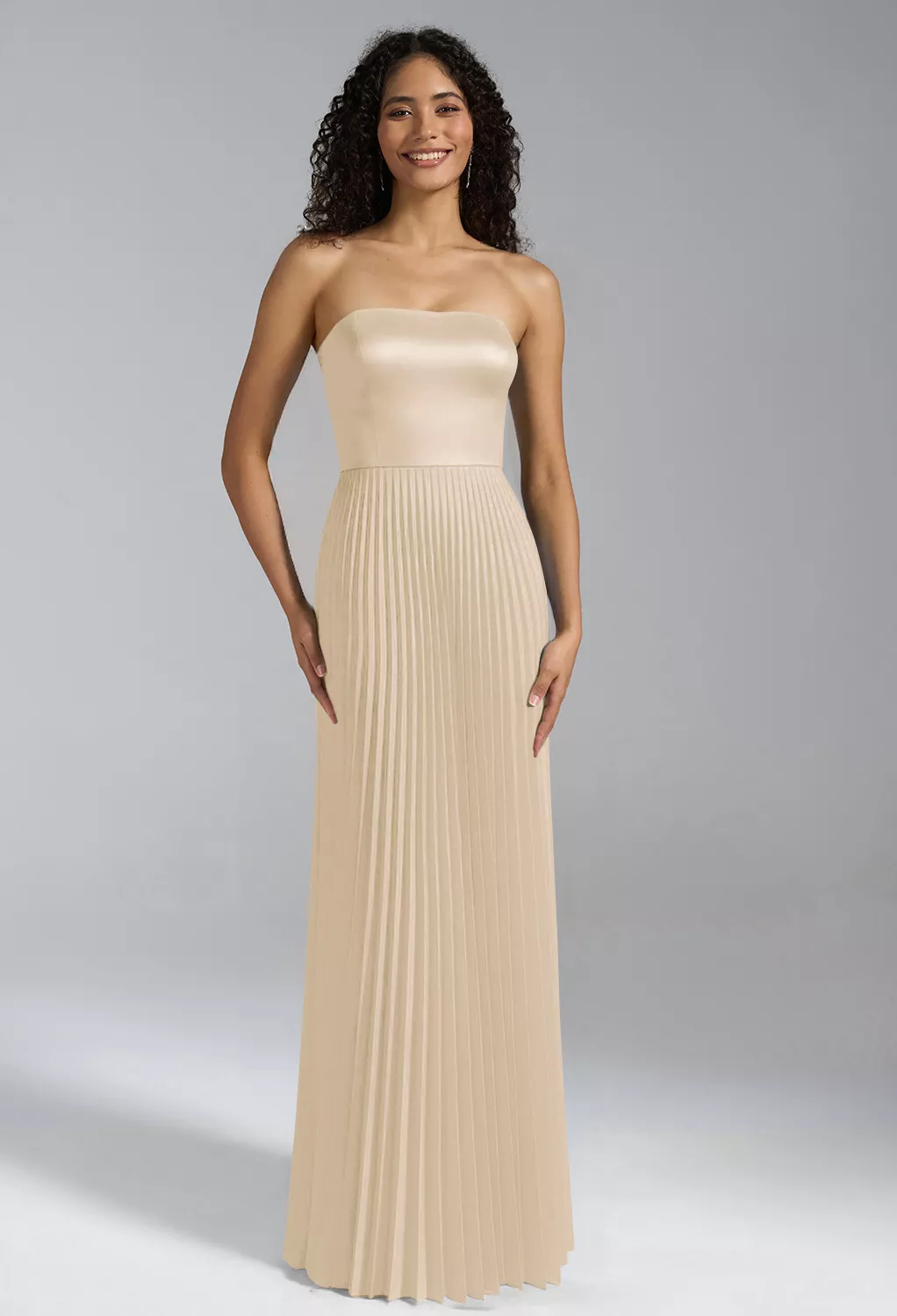 Champagne, Nude Bridesmaid Dresses