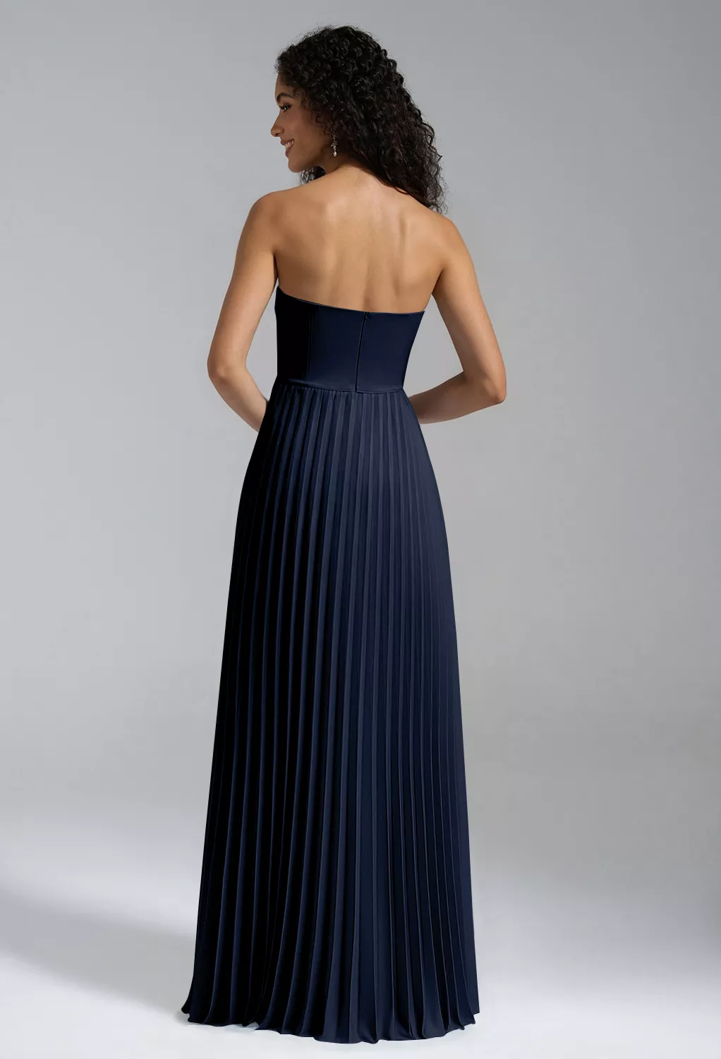blue dress for baby girl Royal Blue Bridesmaid Dresses Long Pleated Simple Modest Bridesmaid Dresses  ARD1142 main image 0