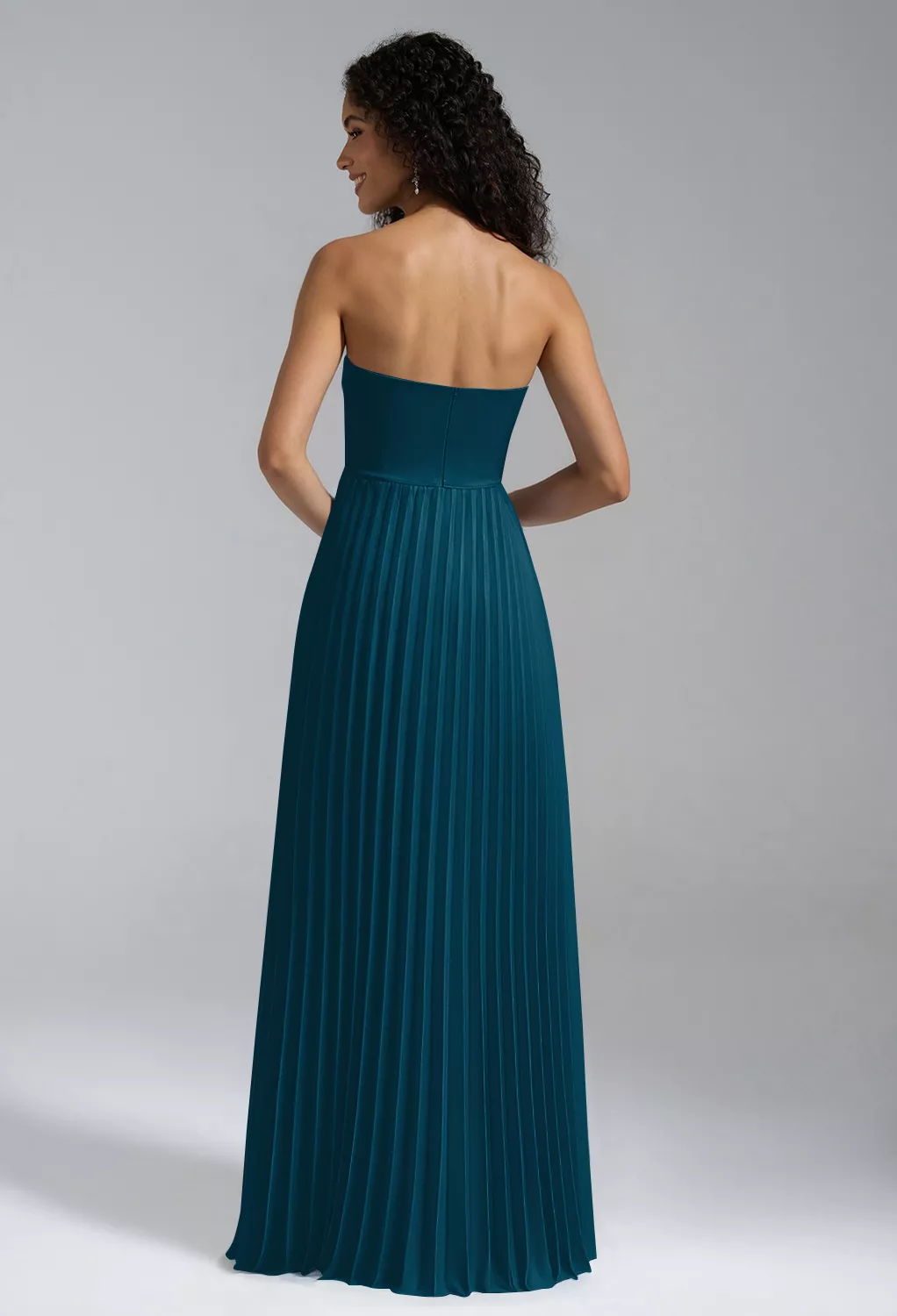 lake blue bridesmaid dresses Zapaka Women Lake Blue Long Prom Dress A Line Spaghetti Straps Party Dress, Lake Blue / US14