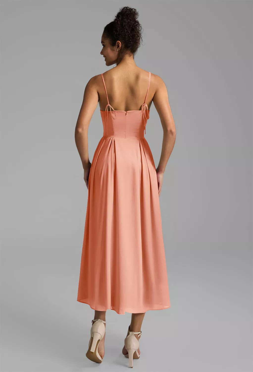 Peach Pink Graduation Dresses | AW.Bridal