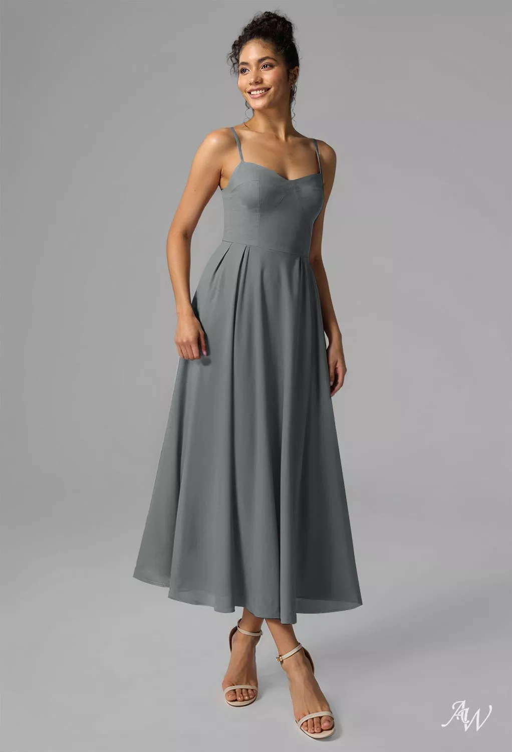 AW Alys Steel Gray Bridesmaid Dresses | AW.Bridal