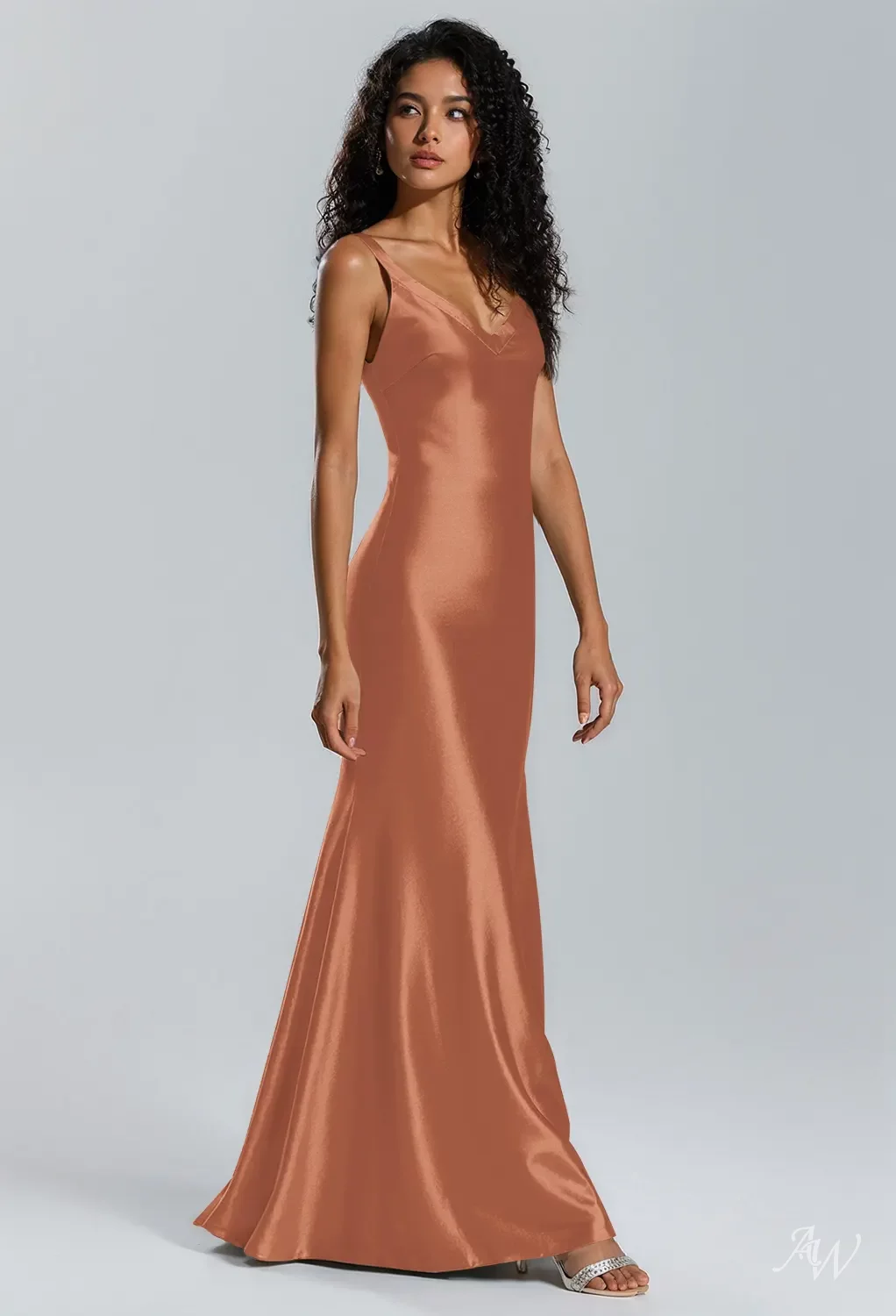 sienna bridesmaid dresses satin AW Shreya Charmeuse Raw Blue and White Dress SZ:30G Pricing:10 Printed Cards and a silhouette