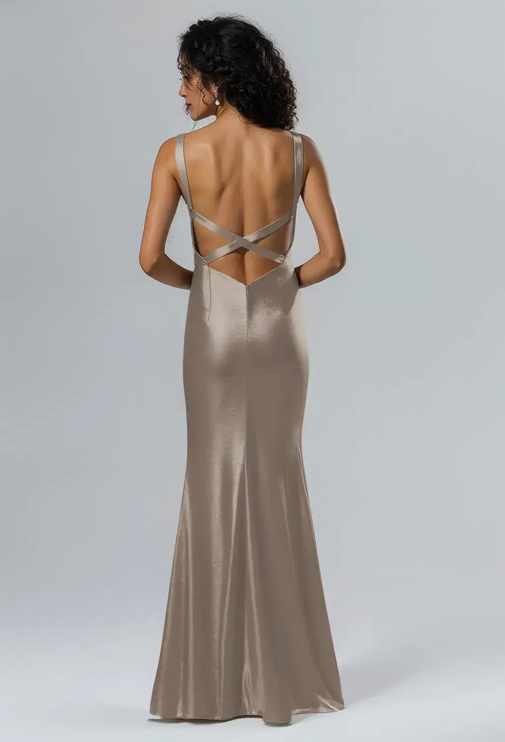 long sleeve halter dress Dusty Sage Green Velvet Dress - Bridesmaid Dress main image 0