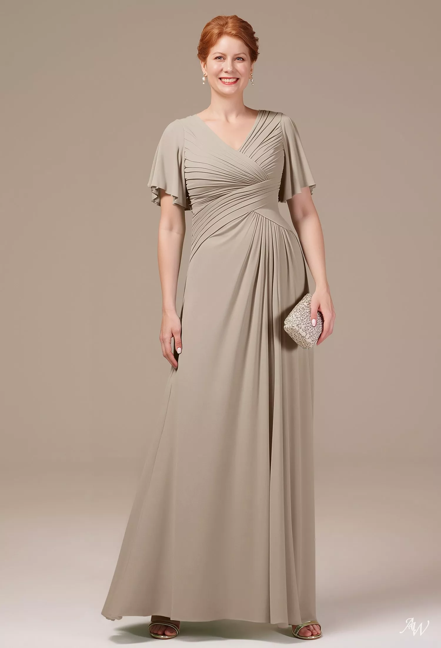 AW Tori Taupe Mother of the Bride Dresses | AW.Bridal