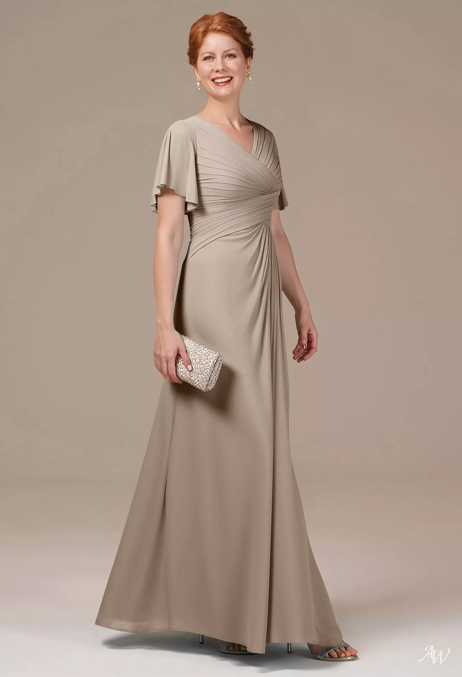 AW Tori Taupe Mother of the Bride Dresses | AW.Bridal