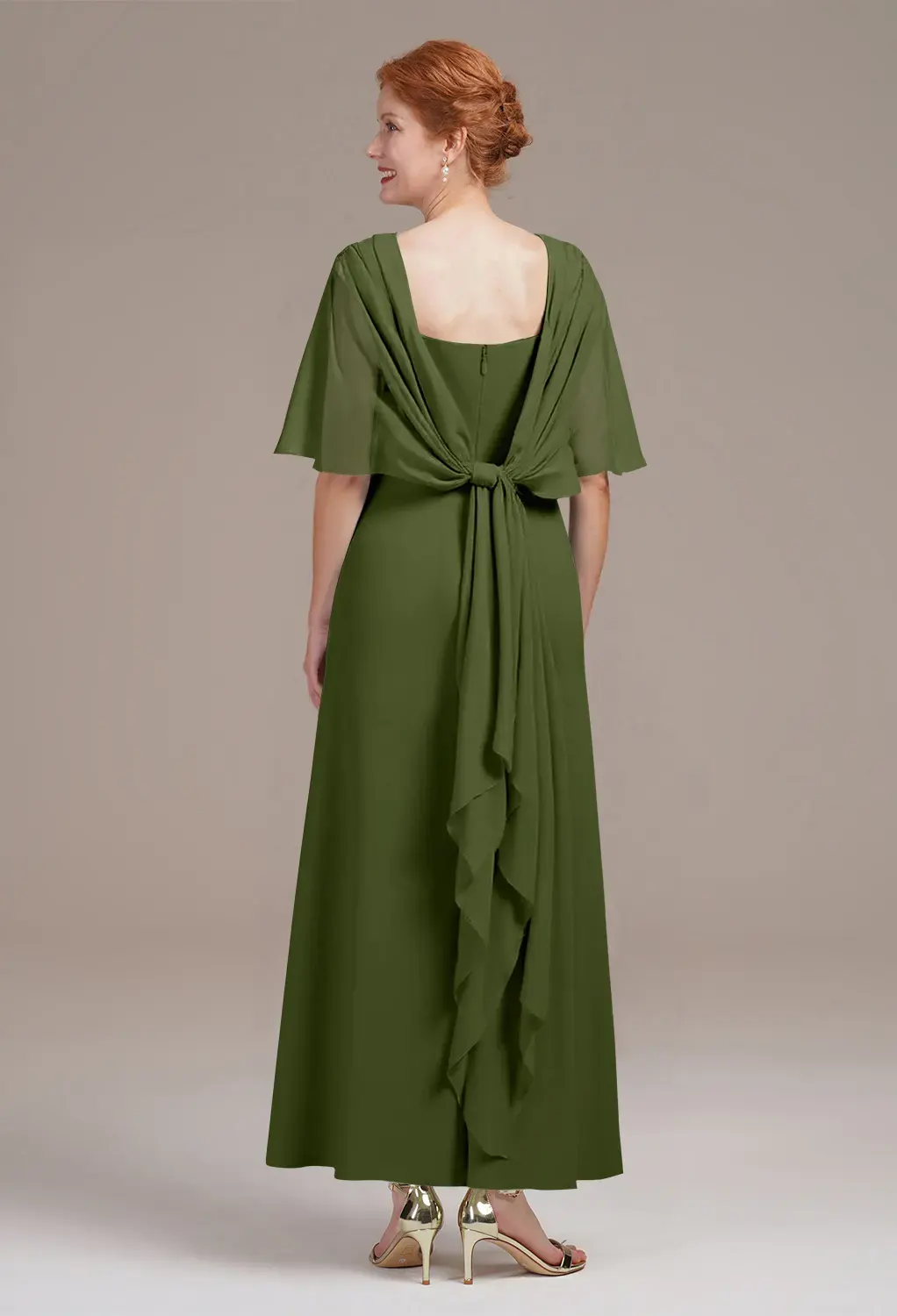 Green Olive Mother of the Bride/Groom Dresses | AW.Bridal