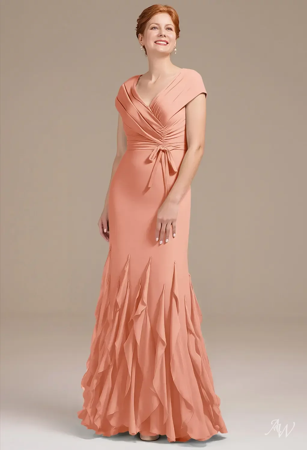 strapless open back dress Mismatched Pearl Pink Sexy Side Slit Mermaid Soft Satin Long Bridesmaid  Dresses Online main image 1