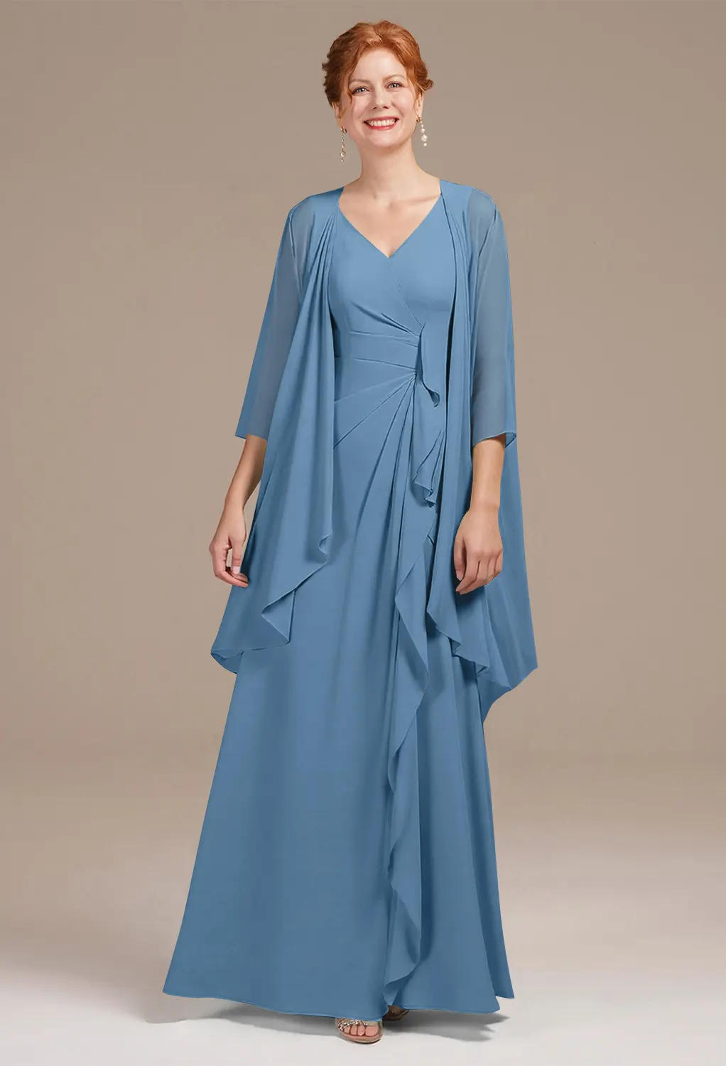 Dusty Blue Mother of the Bride/Groom Dresses | AW.Bridal