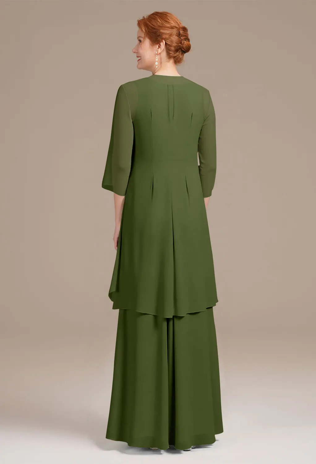 Green Olive Mother of the Bride/Groom Dresses | AW.Bridal