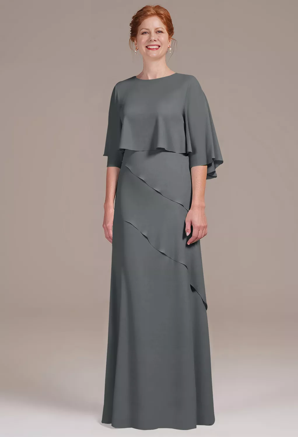 dark grey mother of the bride dress Alyce Paris