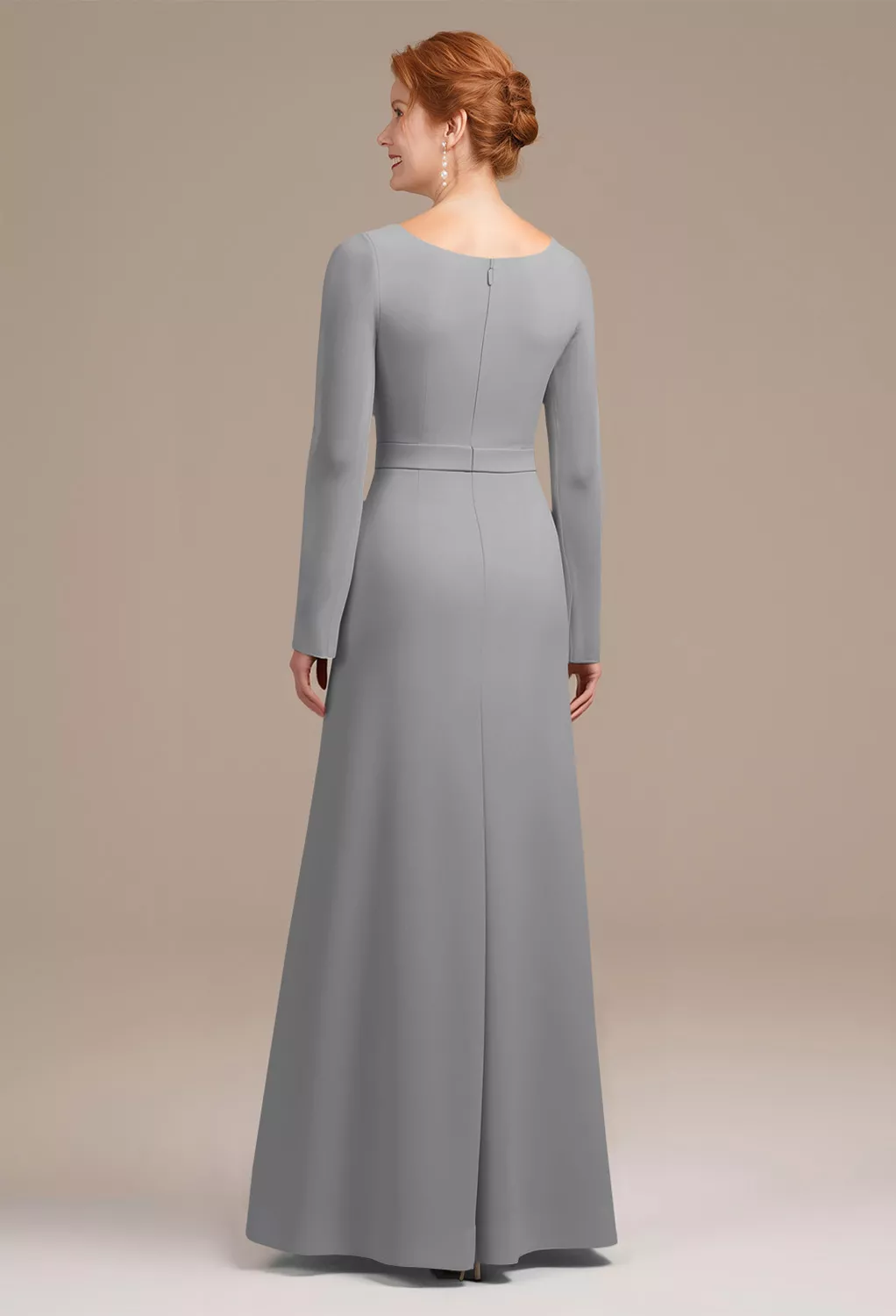 chinese dress ladies Misha The 'Sapphire' Maxi Dress in Dove Grey, Size XS main image 1