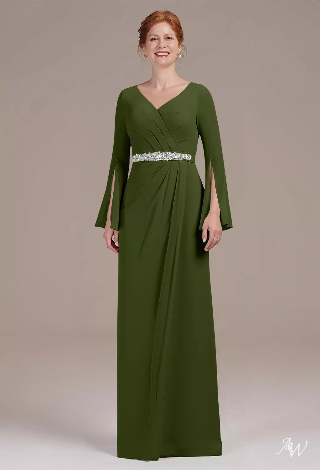 olive green dress for wedding mother of the bride Green Olive Mother of the Bride/Groom Dresses