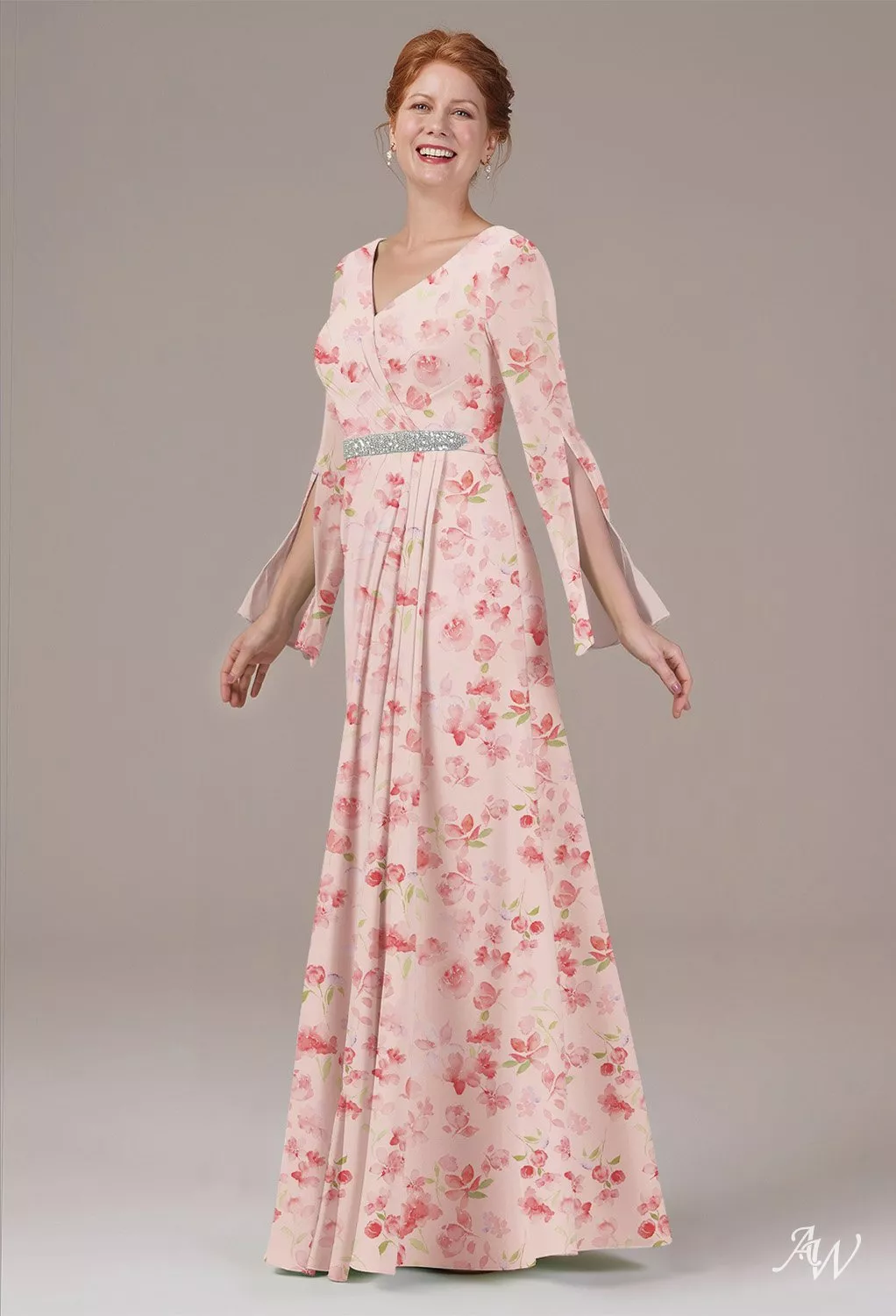 AW Mikayla Peach Blossom Breeze Mother of the Bride Dresses | AW