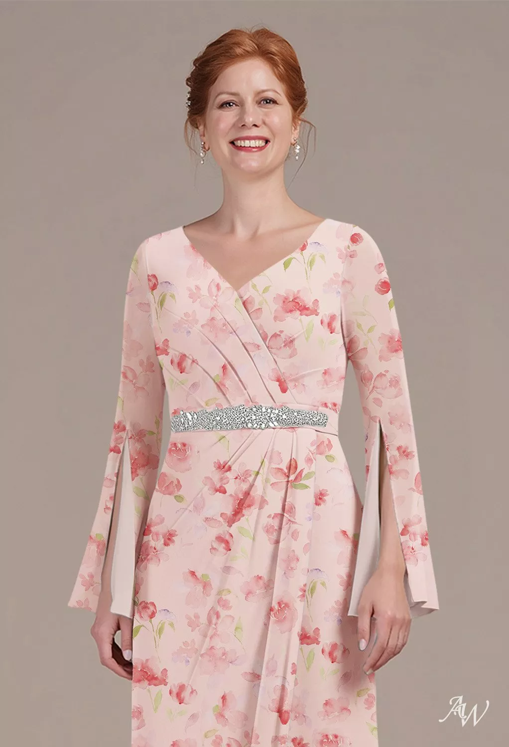 AW Mikayla Peach Blossom Breeze Mother of the Bride Dresses | AW