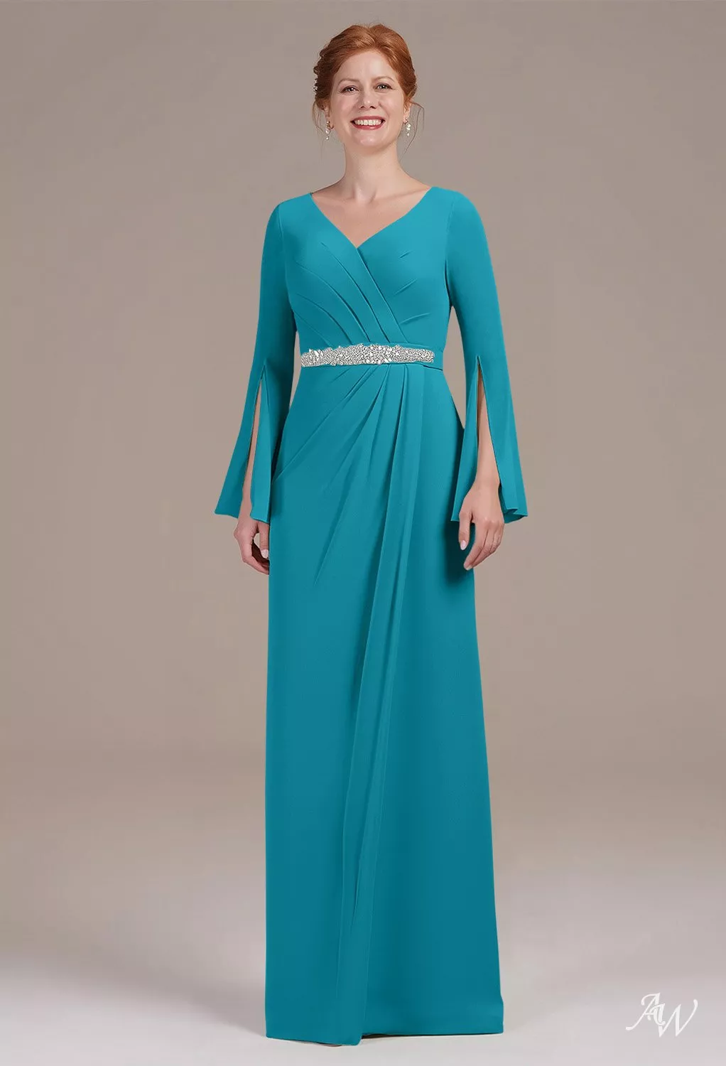 turquoise formal dresses V Neck Open Back Turquoise Long Prom Dresses with Slit, V Neck Turquoi –  Eip Collection