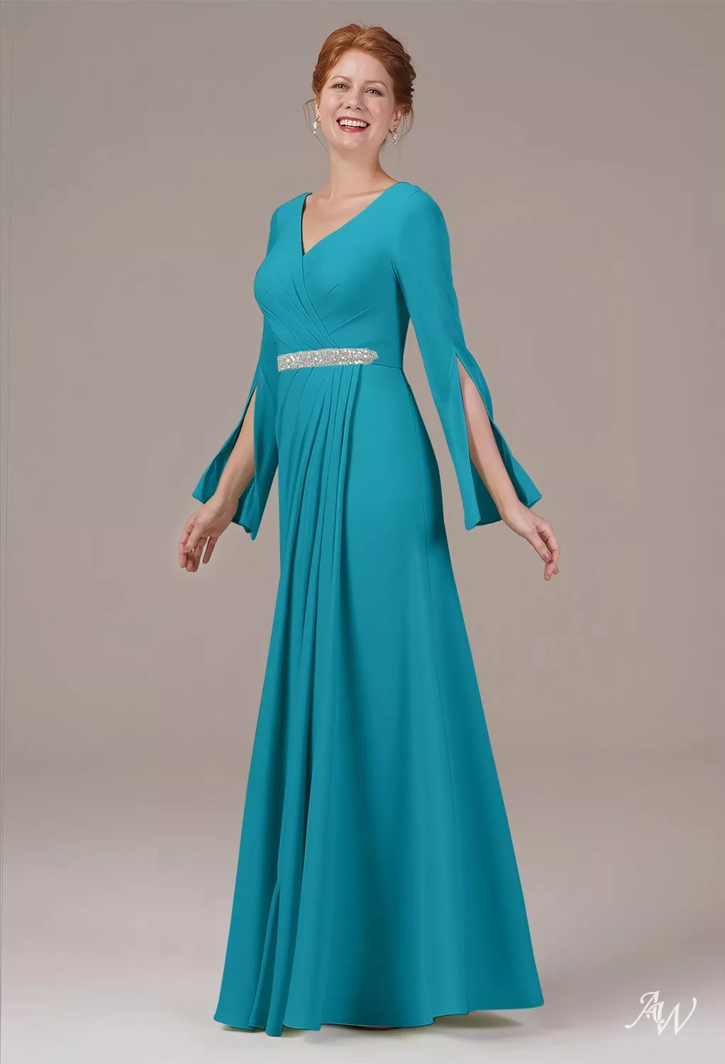 AW Mikayla Turquoise Mother of the Bride Dresses | AW.Bridal