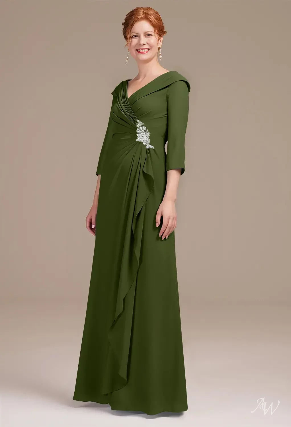 green emerald velvet dress Mother of The Bride Dresses 2026 Women's Sheath Long Sleeves Floor-Length Formal Evening Gowns Wedding Party Gowns with Split Side, As Pic