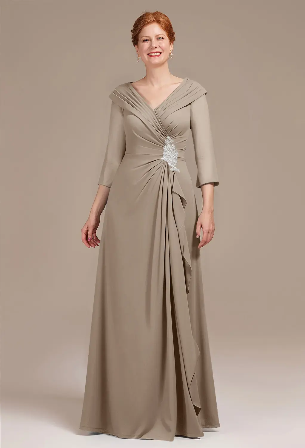 Taupe Mother of the Bride/Groom Dresses | AW.Bridal