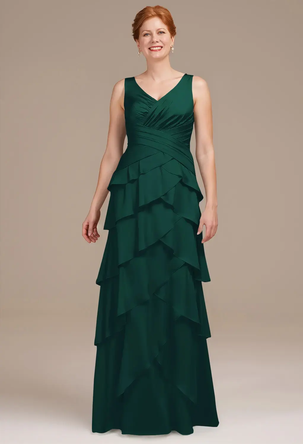 white christmas dresses Dark Green Beaded One Shoulder Mother Bride Dress