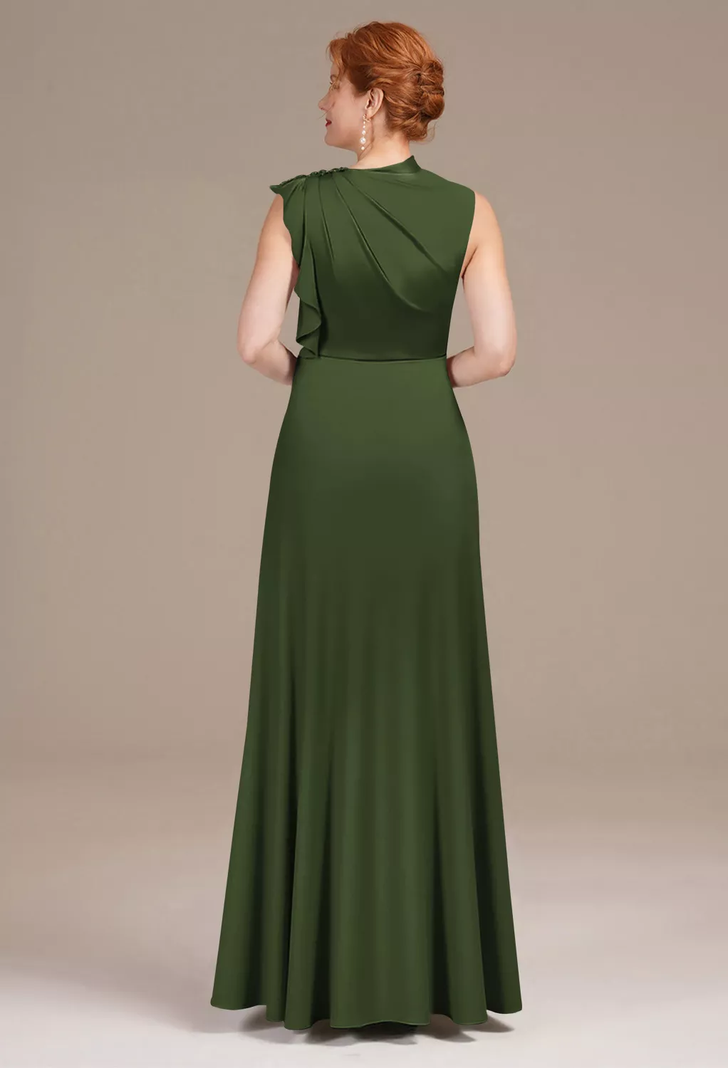 Green Olive Mother of the Bride/Groom Dresses | AW.Bridal