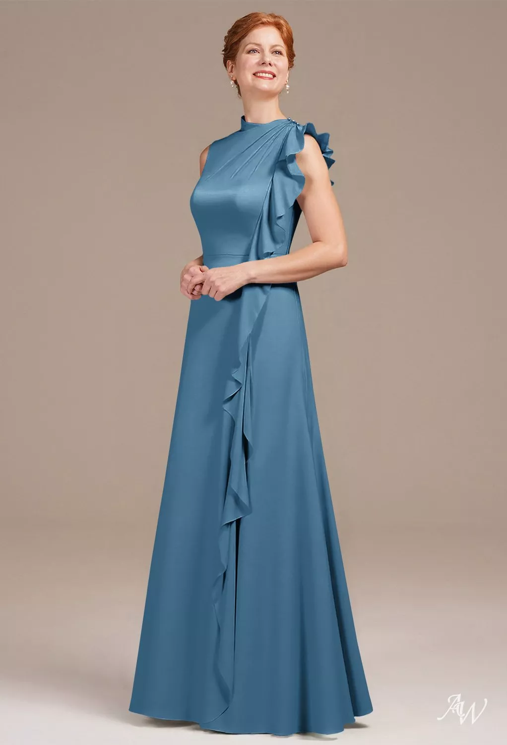ink blue dress Wedtrend Women Bridesmaid Dress Ink Blue Satin Mermaid Wedding Guest Dress, Satin color / US16