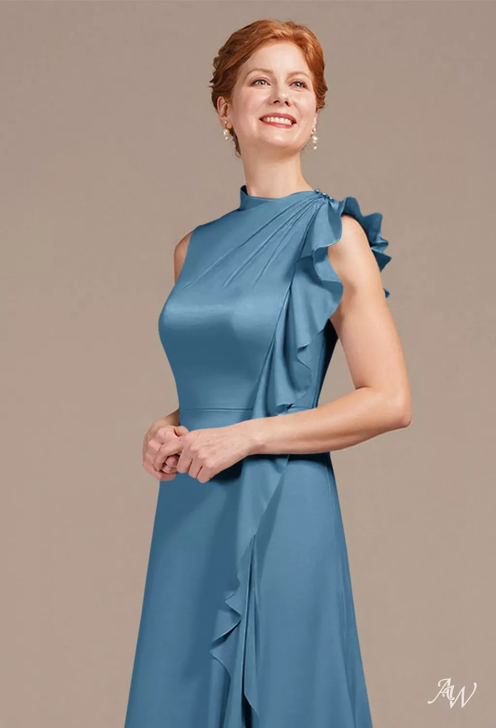 ink blue satin dress Ink Blue Satin Spaghetti Straps High-low Formal Dress