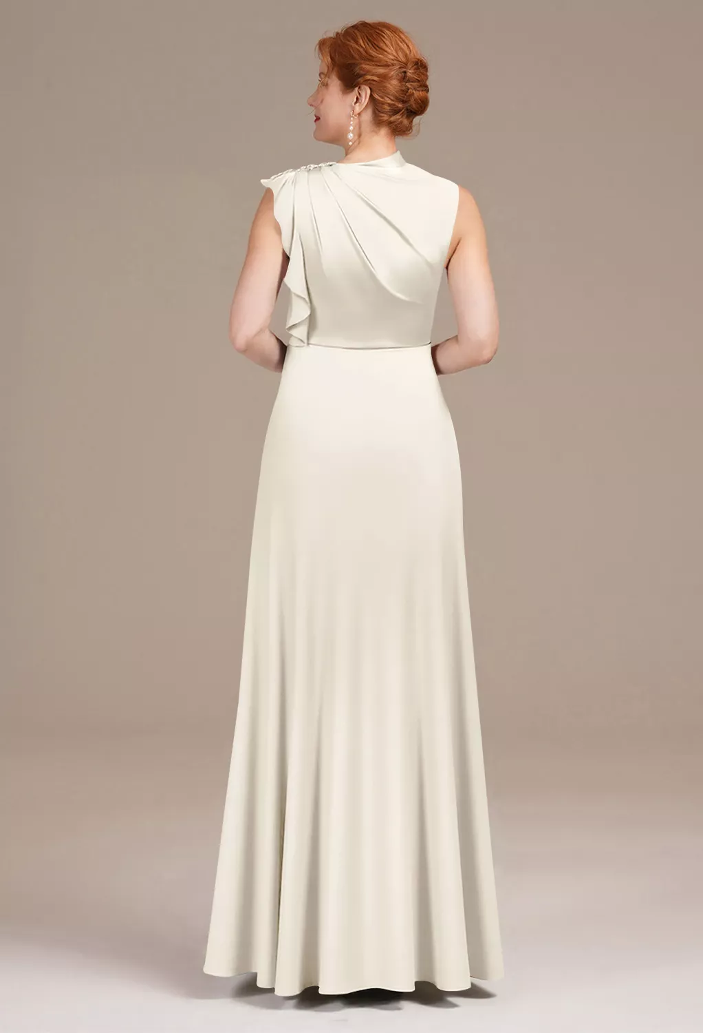white christmas dresses Ladivine CD0240 Long Sleeve A Line Beaded Dress, Greenery / 6 main image 1