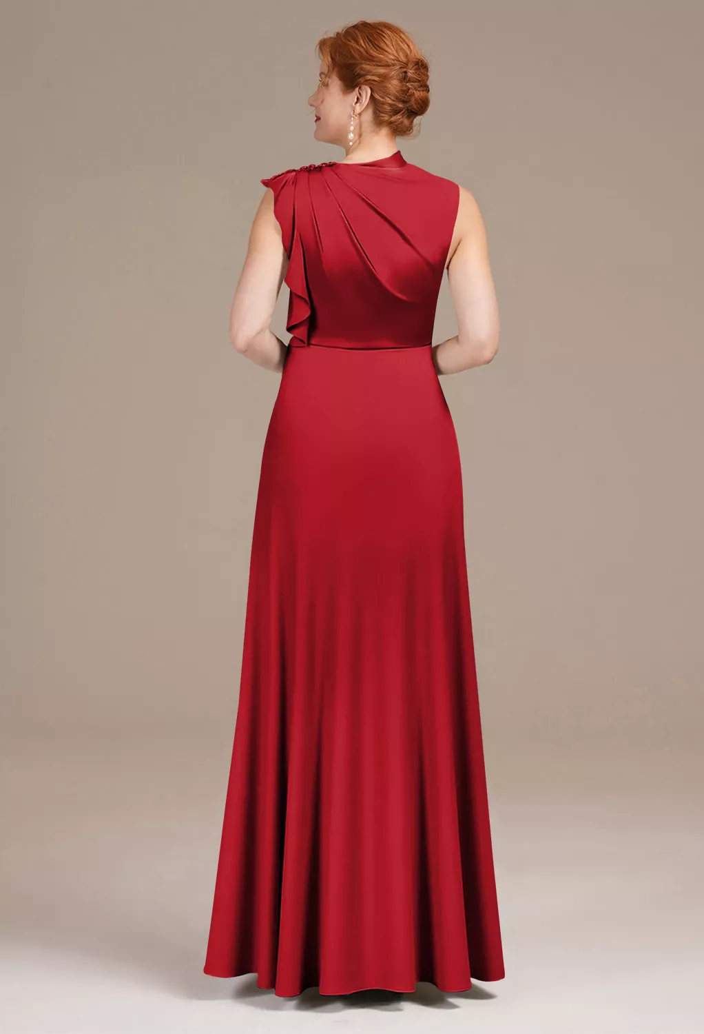 red dresses for mother of the bride Simple Long Red Mother Of The Bride Dress for Weddings
