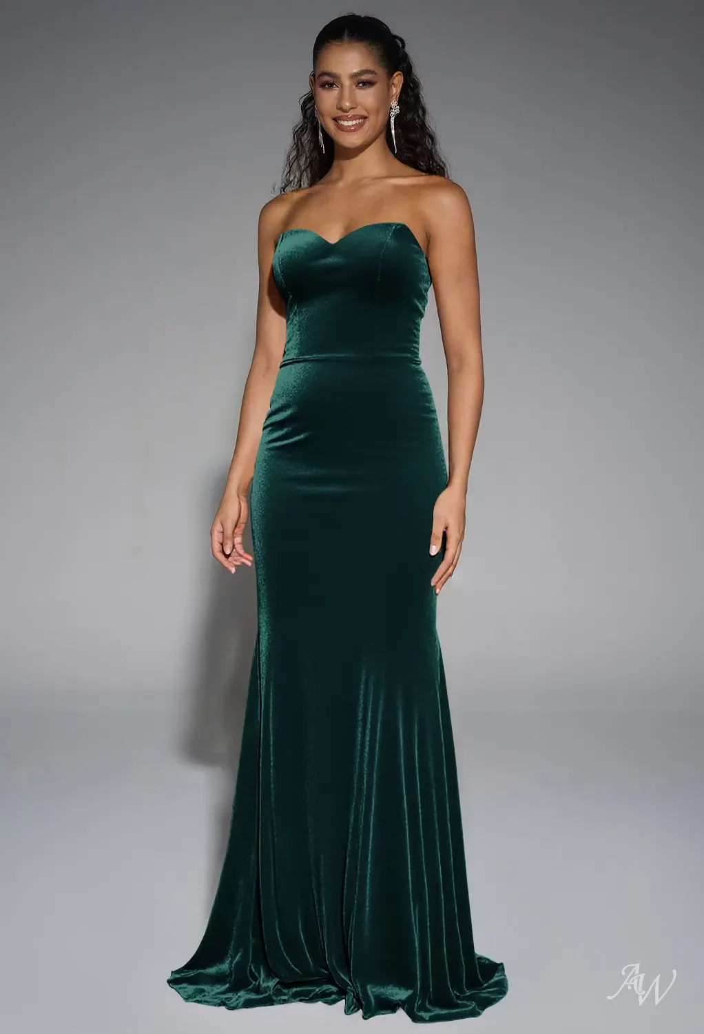 blue dress for baby girl Tracy Studio Green Strapless Stone Embellished Dress main image 0