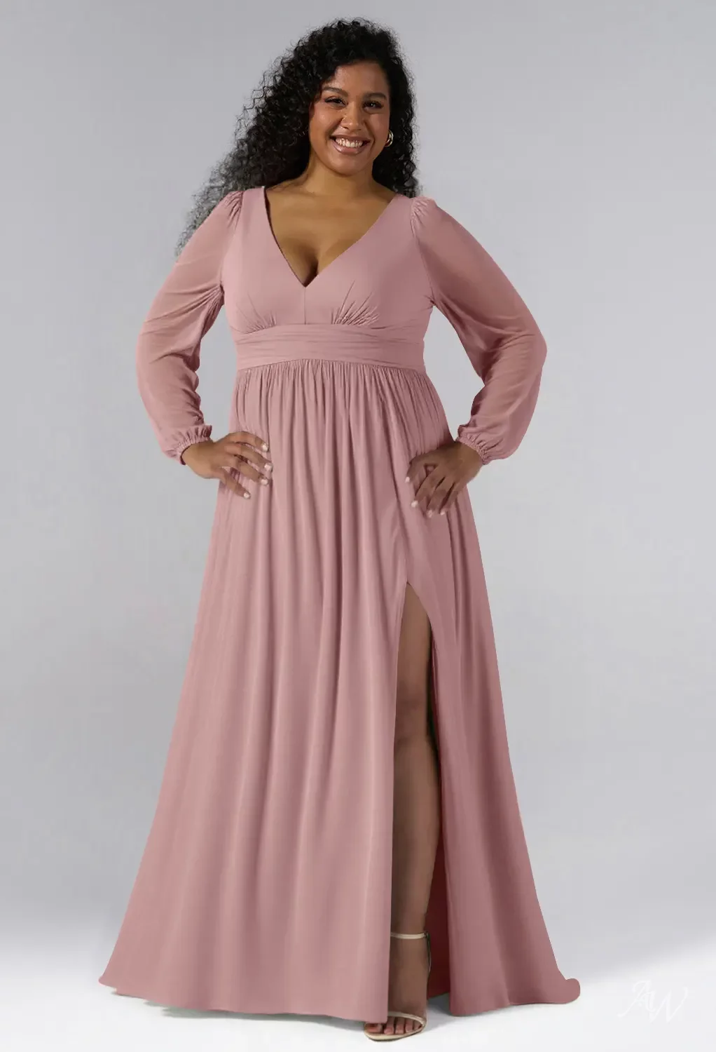 plus dusty rose bridesmaid dresses Off The Shoulder Chiffon Plus Size Long Bridesmaid Dresses