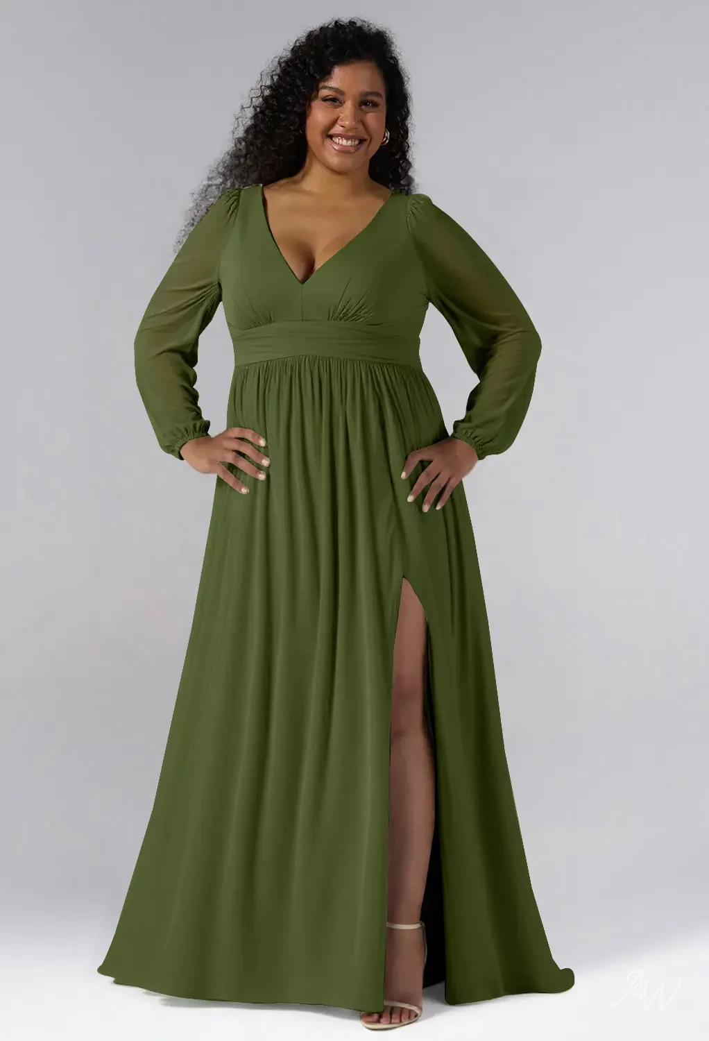 AW Elspeth Green Olive Bridesmaid Dresses | AW.Bridal