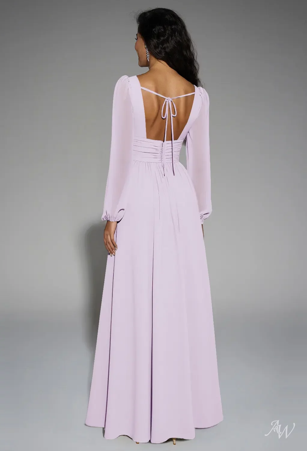 mint green cut out dress Bell Long Sleeves Ring Slit Maxi Medium Club Med Nusa Dua WET20 Size:38W SHT Finished with a zipper