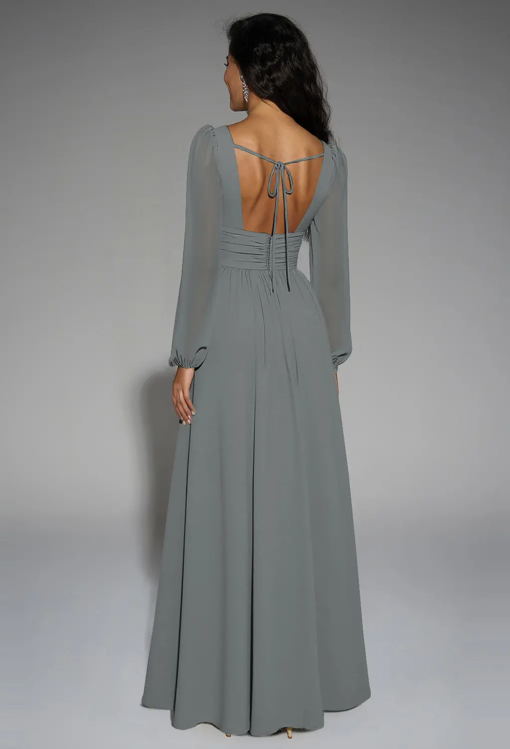 Steel Gray Bridesmaid Dresses