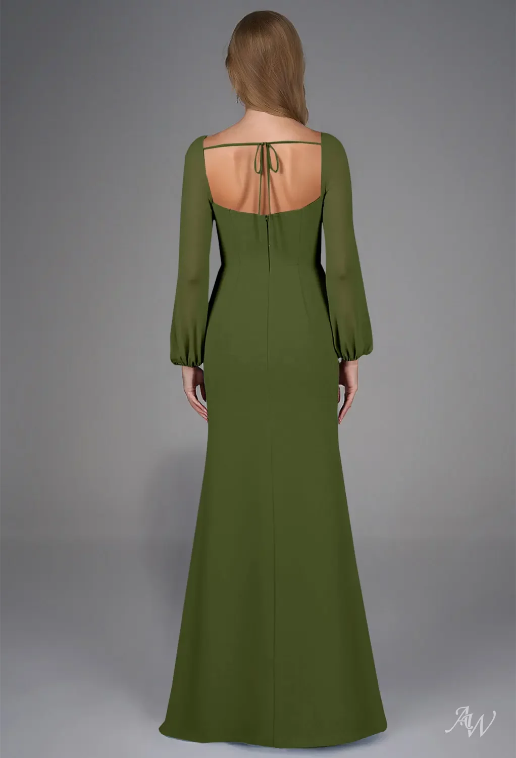 long sleeve olive green bridesmaid dresses Olive Green Bridesmaid Dresses