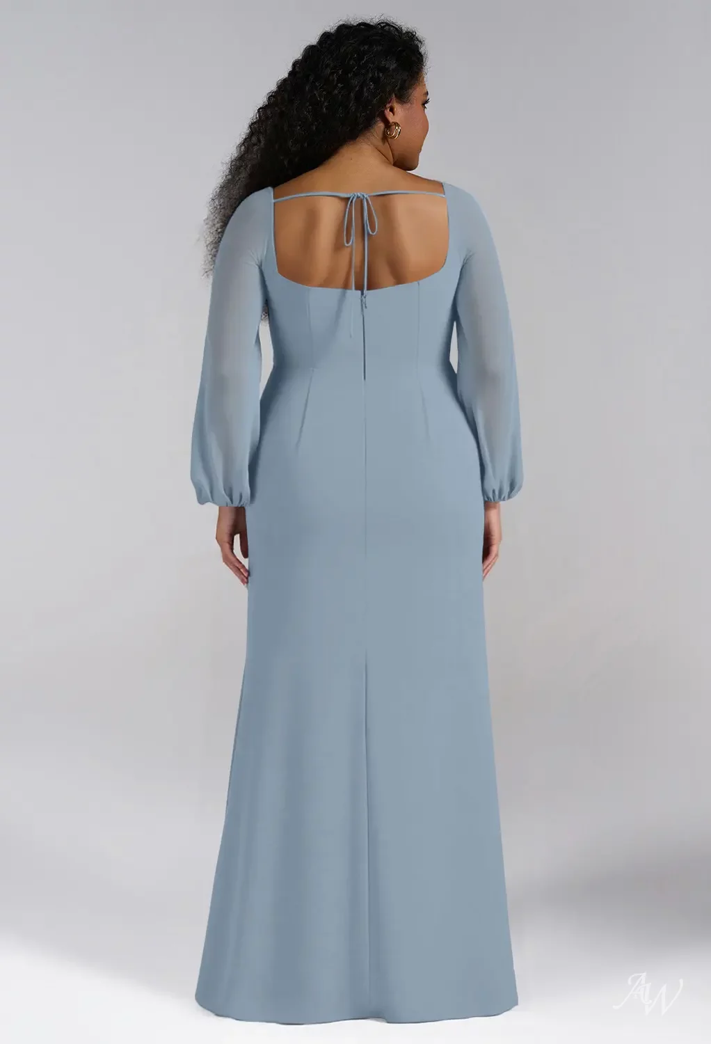 dusty blue engagement dress Dusty Blue Lace Applique Prom Dresses with Slit Sparkly Tulle Sheer Bodice 24298 Custom Colors / US0