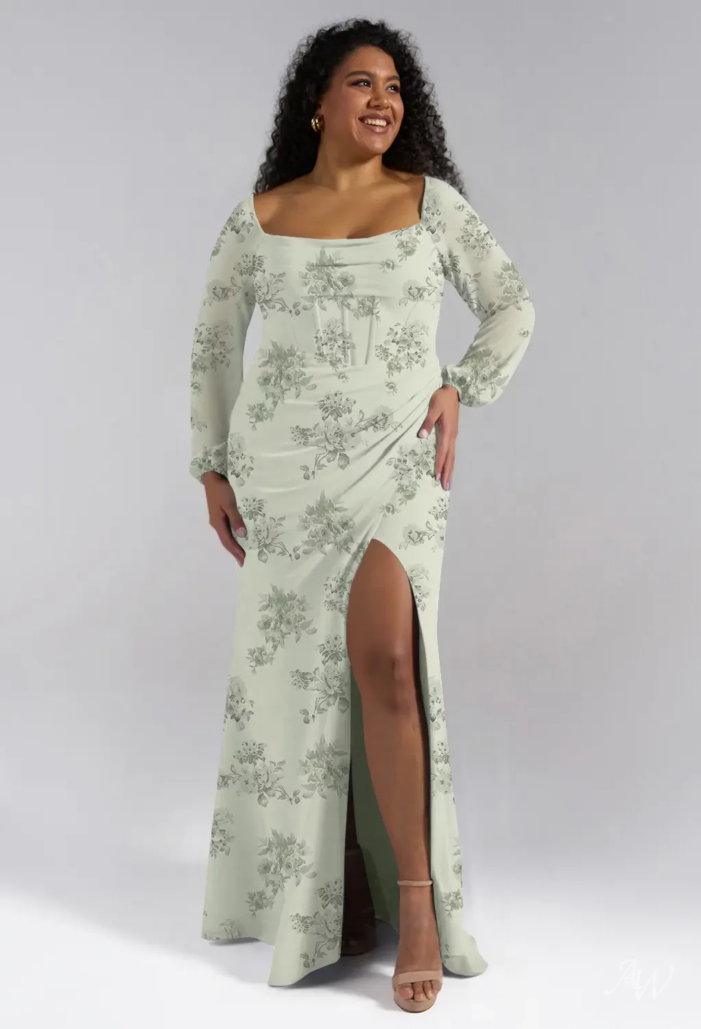 AW Kirsten Pistachio Green Penoy Bridesmaid Dresses | AW.Bridal