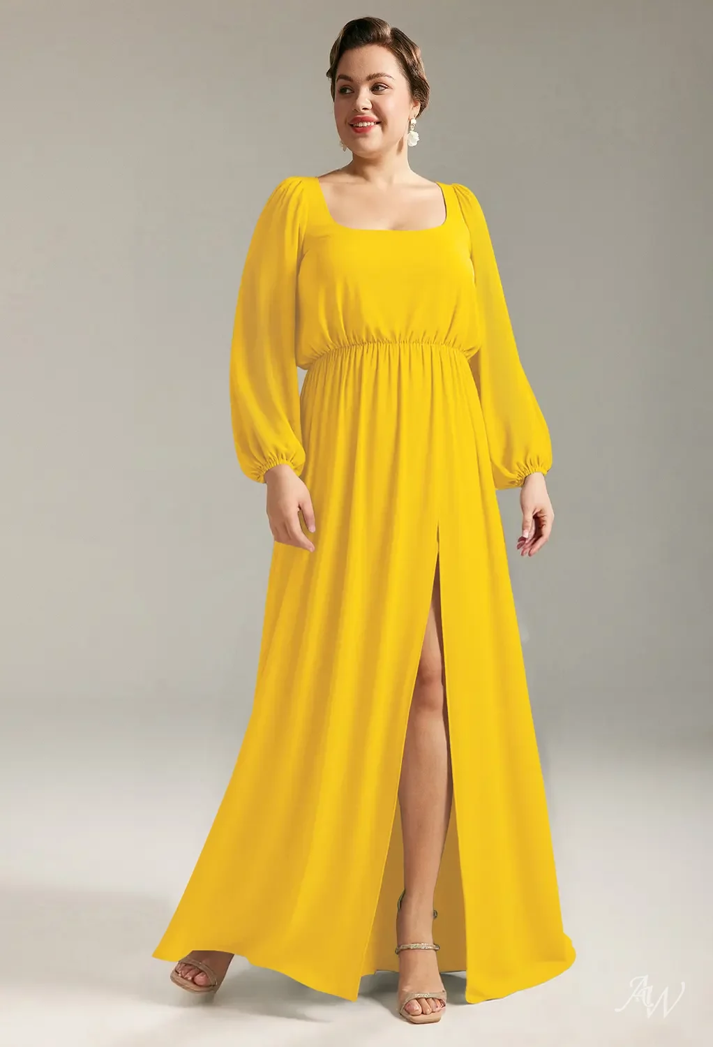 women's formal dresses plus size Plus-Size Long Prom Dress with Corset Back