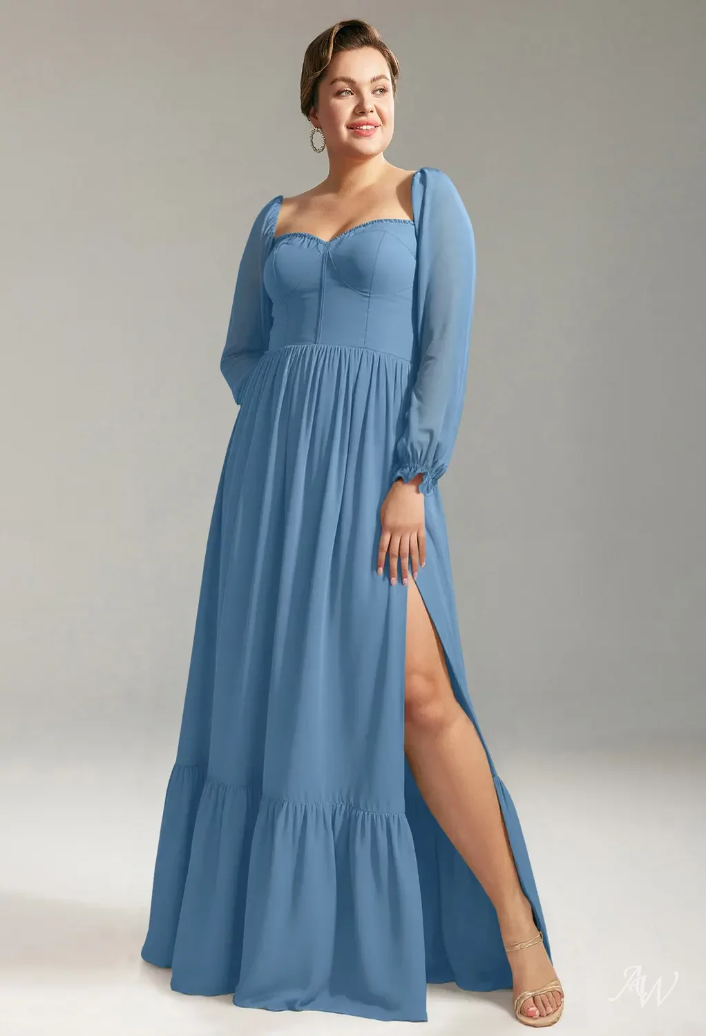princess polly baby blue dress Dusty Blue Bridesmaid Dresses - Long & Short main image 1
