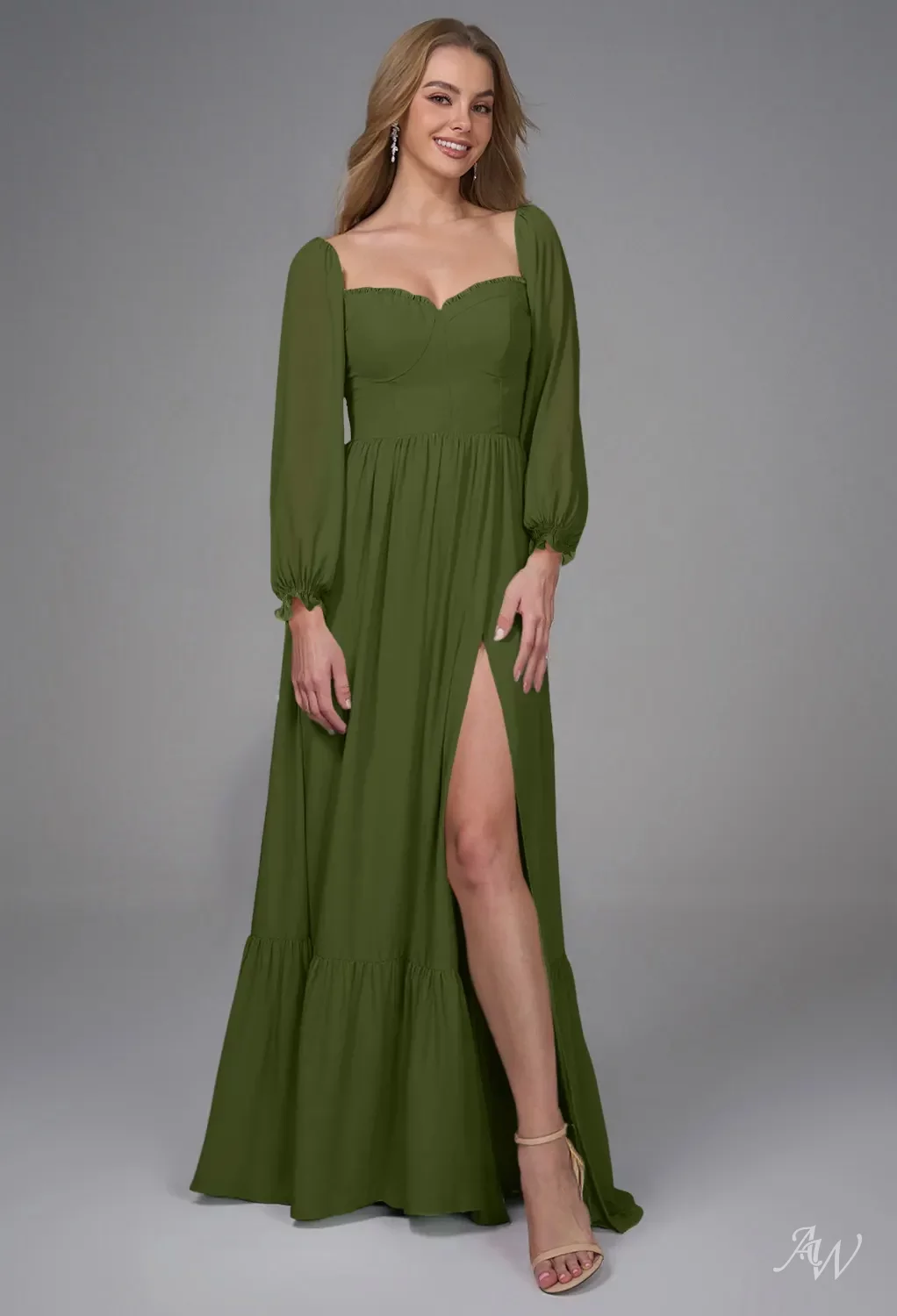 olive green plus size bridesmaid dresses Wholesale Bridesmaid Dresses Plus Size Floor-Length for Women
