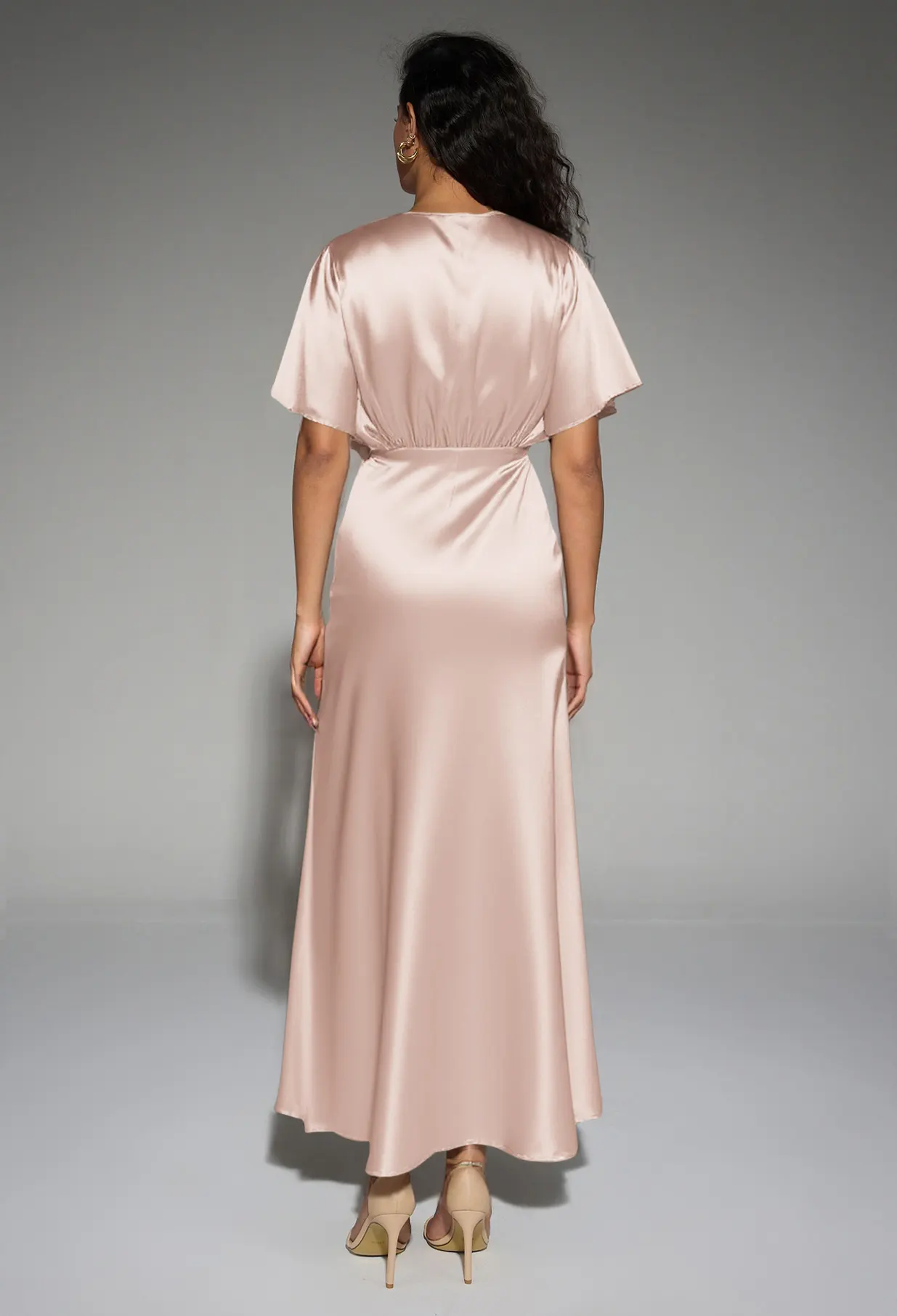 chinese dress ladies Audrey Dress- Apricot  Eyota Clothing