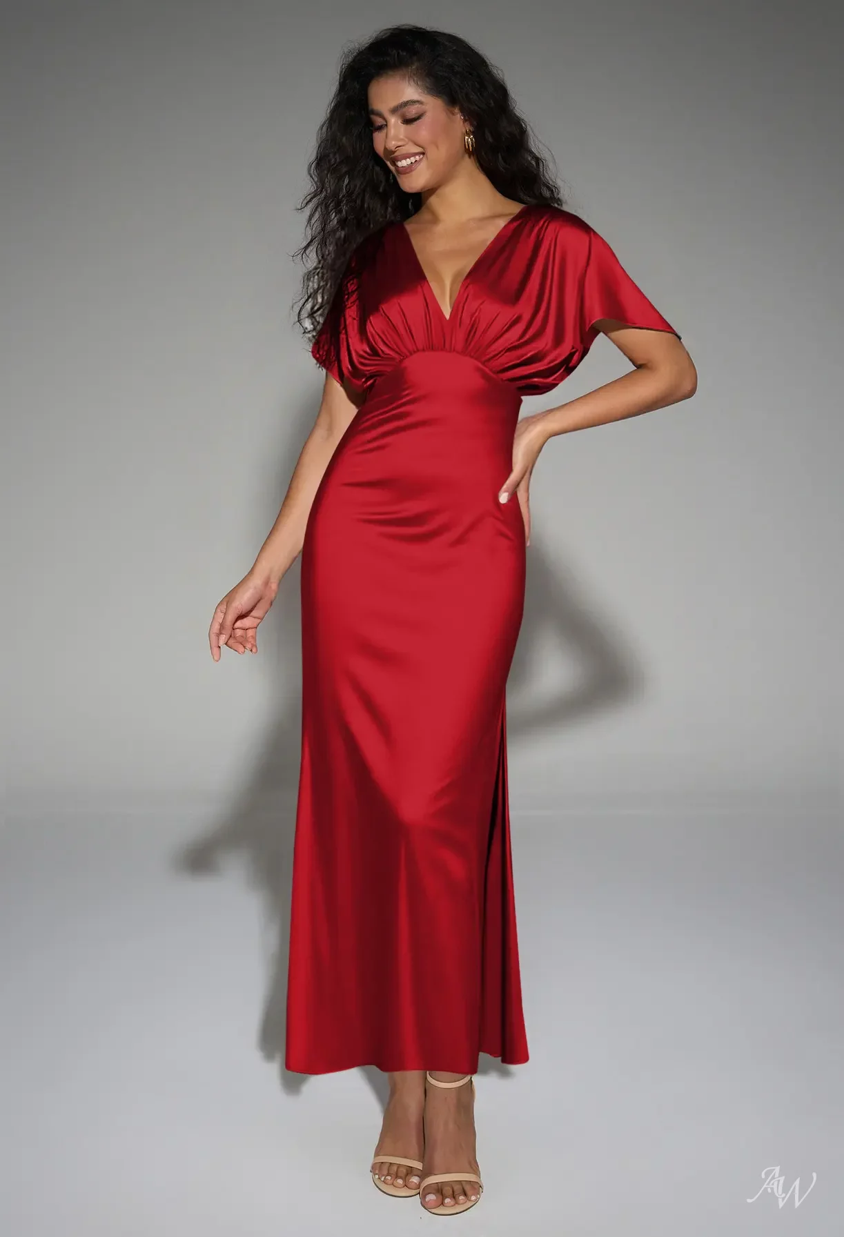 satin wrap dress bridesmaid Sweetheart Neck Simple Red Homecoming Dresses A Line Cheap Graduation Dress   SheerGirl
