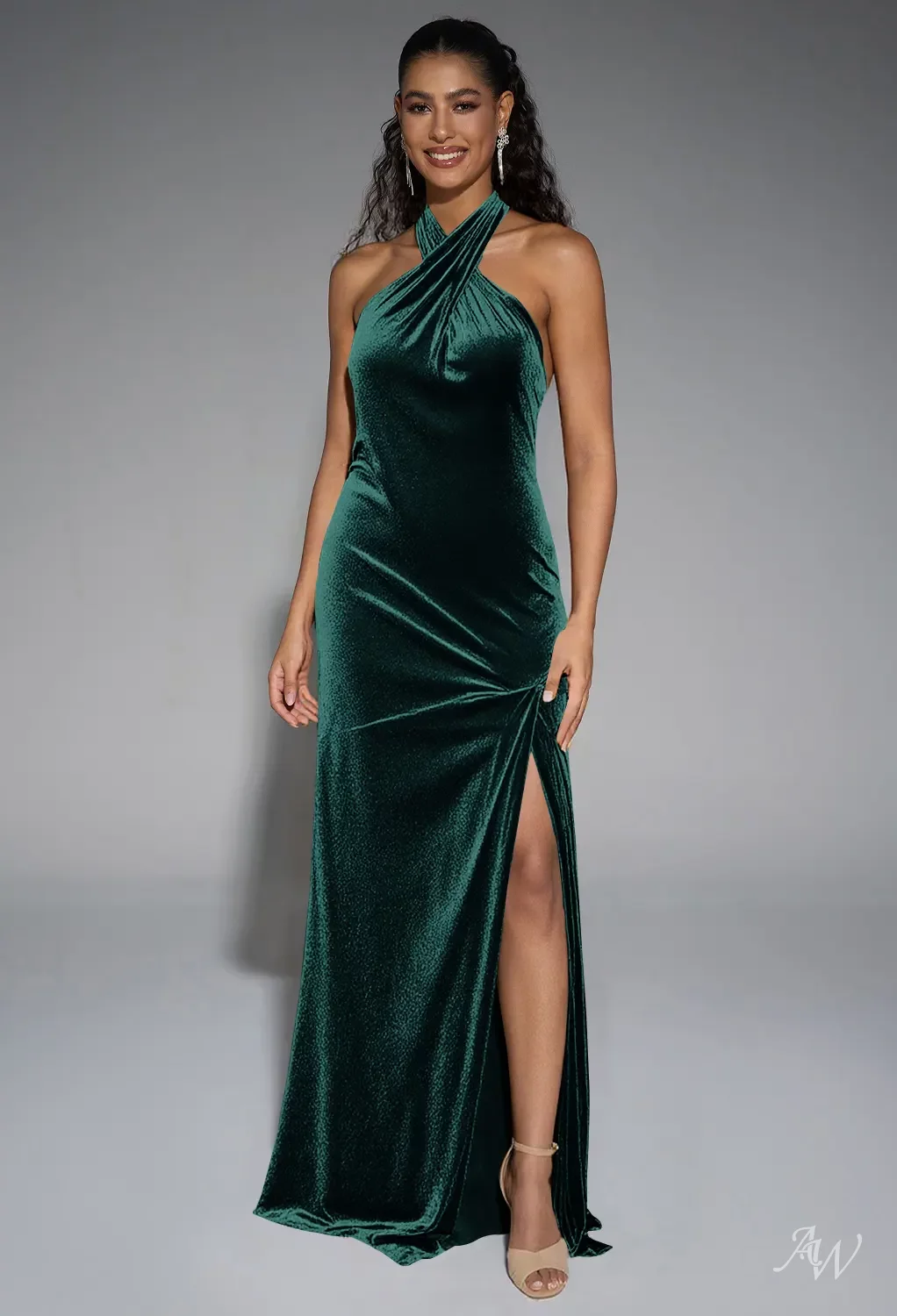 emerald green one shoulder dress Beaded Mauve Feather Prom Dressses One Shoulder Long Sleeve Green Even –  Viniodress