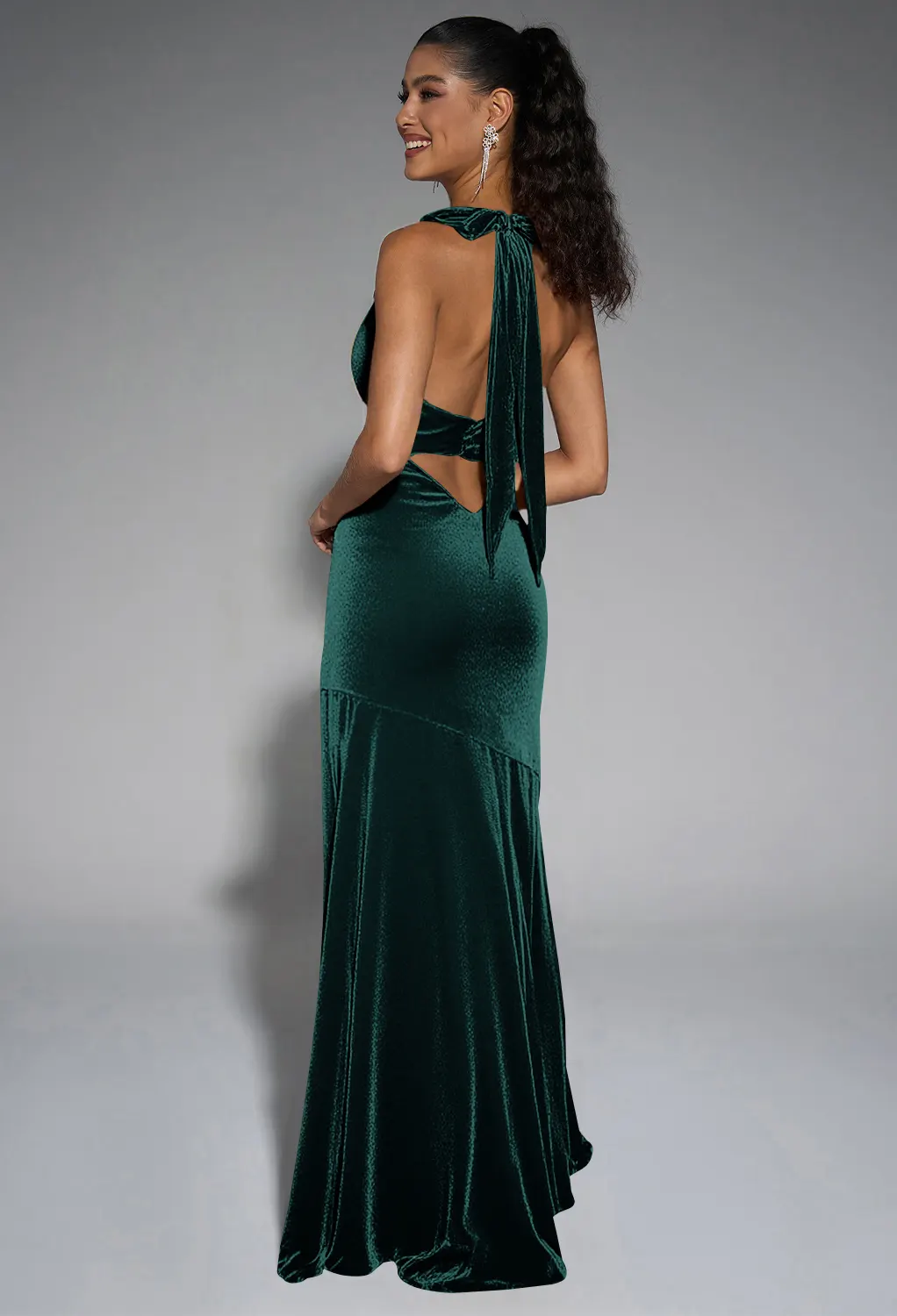 Hunter Green, Velvet Bridesmaid Dresses | AW.Bridal