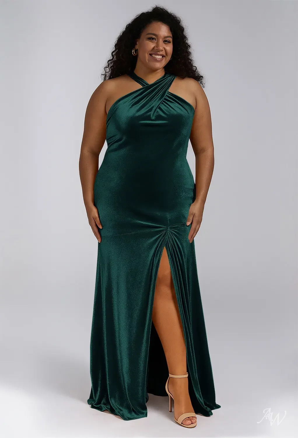hunter green plus size dresses Green Evening Gown Formal Dress Emerald Green Plus Size Maxi Dress Lace Ball Gown Long Sleeve Hunter Green Maxi Dress Plus Size Elegant Sleeveless V Neck Party This plus size stretch ribbed dress features a v AW.Bridal Mermaid Halter Neckline Floor