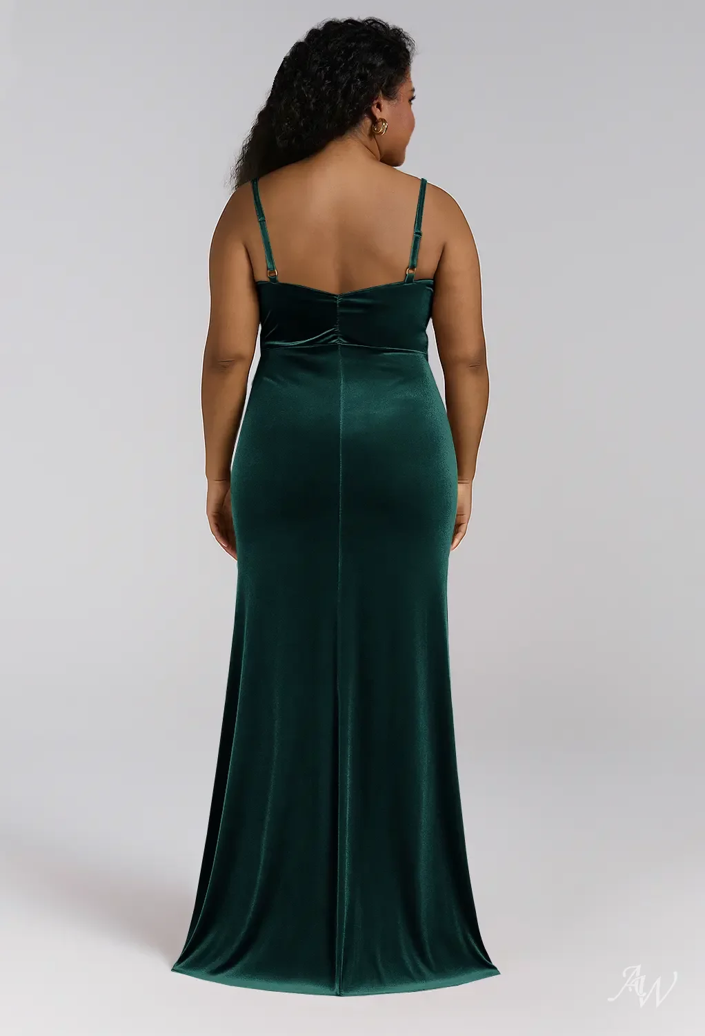 plus size hunter green bridesmaid dresses Berylove Women Plus Size Bridesmaid Dress Sage Green A Line Chiffon Spaghetti Straps Long Wedding Guest Dress with Sash, Sage Green / US12