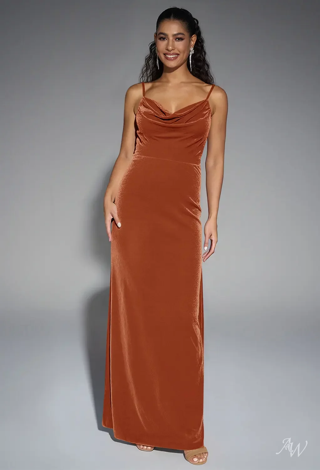 AW Lea Burnt Orange Bridesmaid Dresses | AW.Bridal