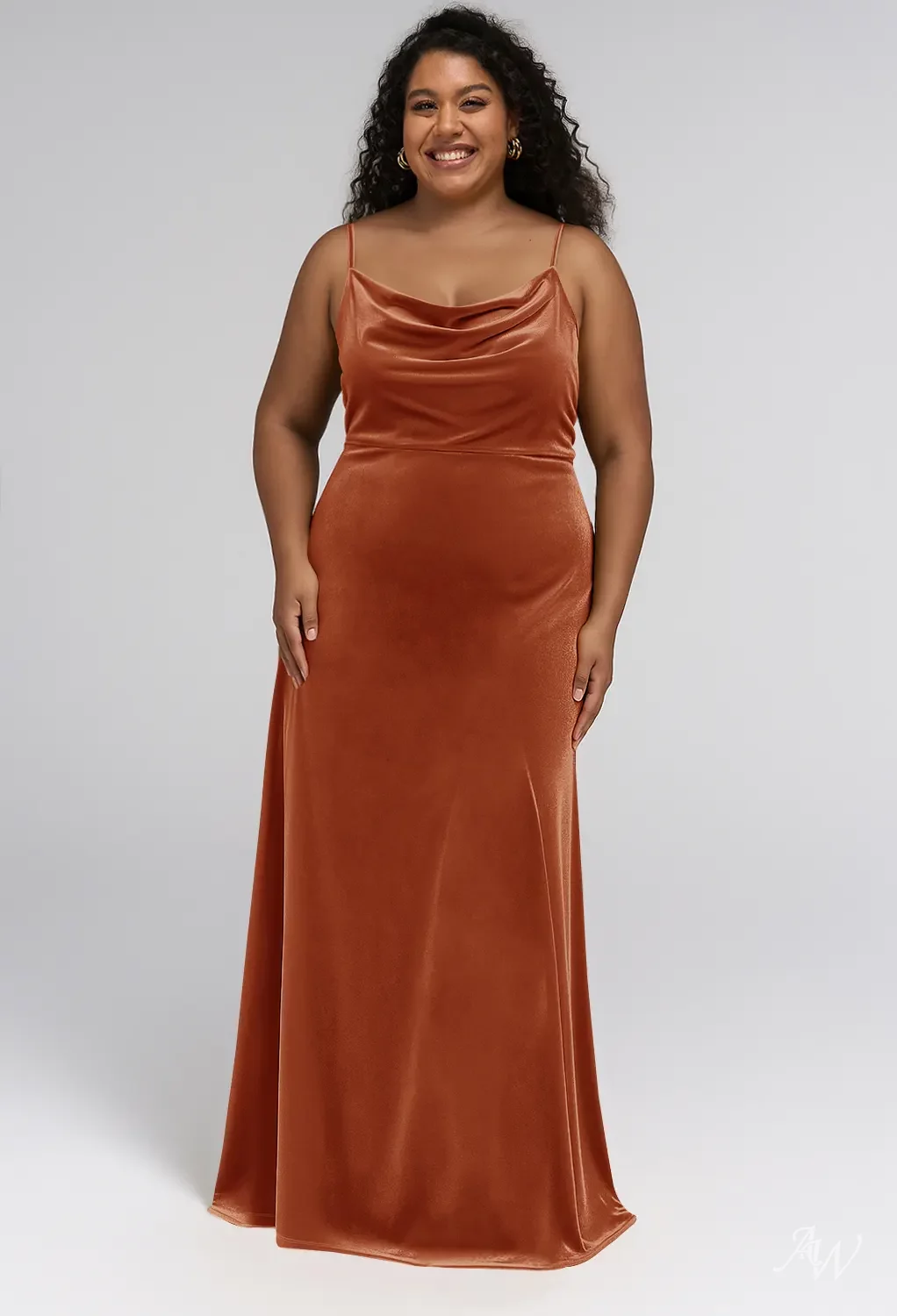 princess polly baby blue dress Chocolate Brown Bridesmaid Dress Matte Satin Size 2X main image 1