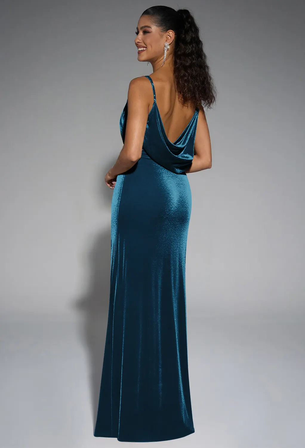 navy blue and green bridesmaid dresses Mint Green Bridesmaid Dress,Long Elegant Bridesmaid Dress,Chiffon Bridesmaid Dress,BD00133, US20W / Lilac main image 1
