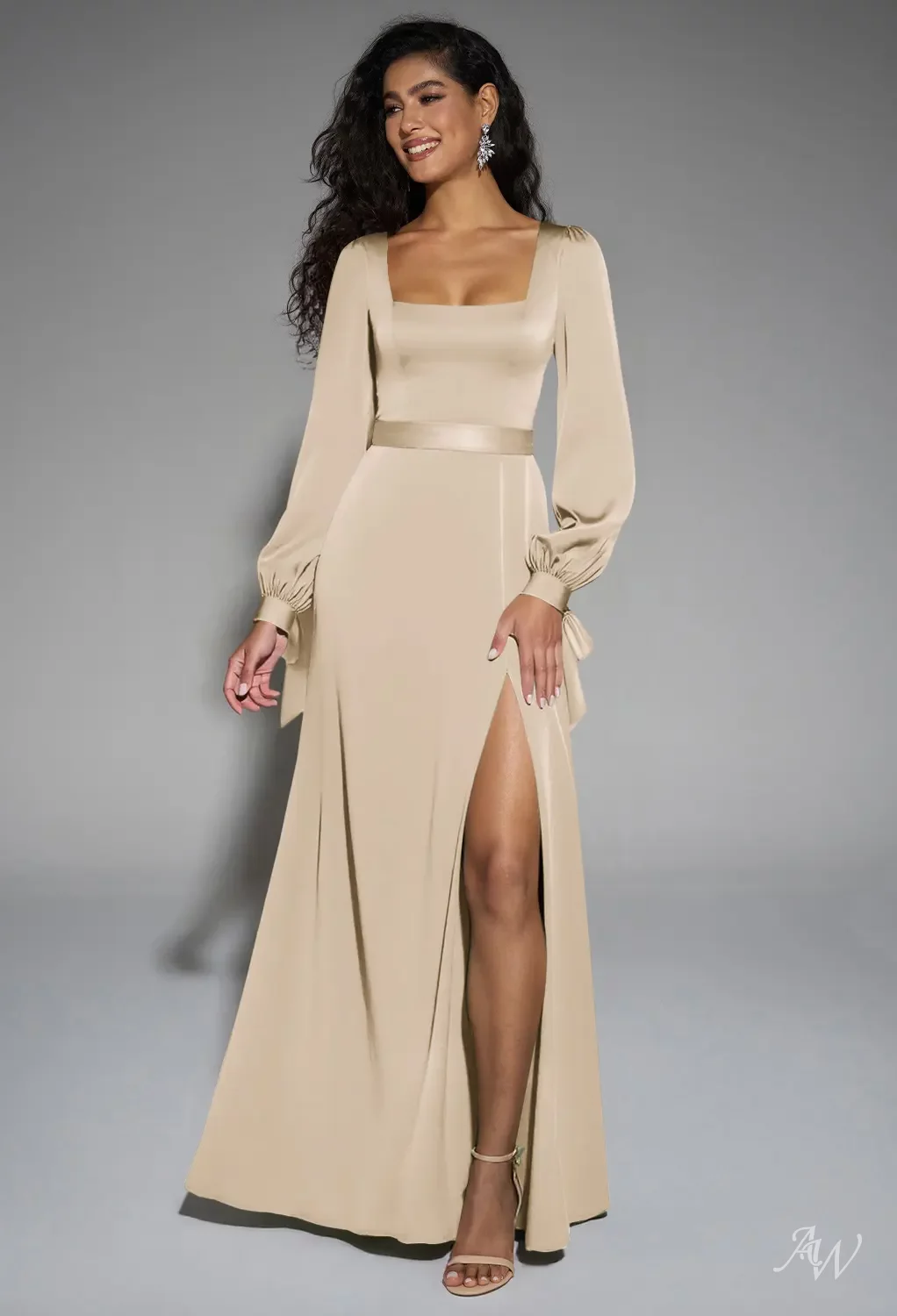 sachin and babi light blue dress Gunmetal Strapless Dress | Floor Length Zoa Dress main image 0
